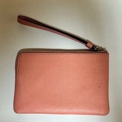 COACH コーチ リストレット ポーチ ピンク レザー　小物入れの画像