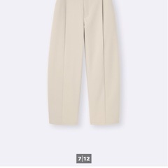 ＧＵ ブラッシュドワイドテーパードパンツ Ｑ    Ｌサイズの画像