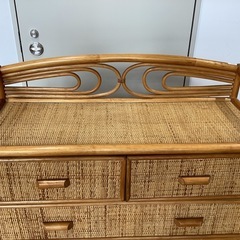 ラタン風チェスト(5段)【町田市再生家具】253804の画像