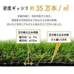 人工芝 防草タイプ 1m×10m 2個セットの画像