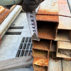 角パイプ40本4mまとめ売りの画像