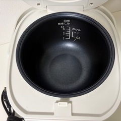 BONABONA マイコン炊飯ジャー炊飯器 BK-R60-WH 3合炊き ホワイト CCP 炊飯器 mw1199 の画像