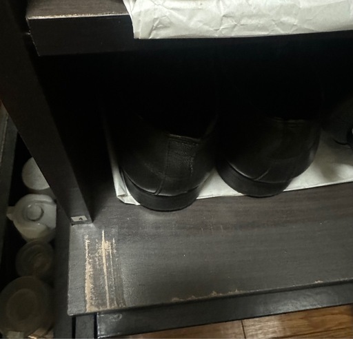 ミラー付きシューズボックス　靴箱　全身鏡
