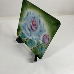 七宝焼き 飾り皿 角皿 正方形 幅18cm×奥行18cm×高さ1cm の画像