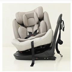 【未使用】キスベビー　ISOFIX回転式チャイルドシート　グレージュの画像