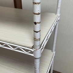 4段オープンラック　キャスター付き　天板両面カラーの画像