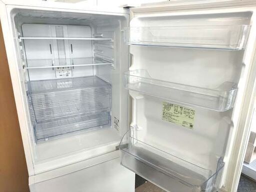 シャープ 冷蔵庫 280L 2023年製 2ドア SJ-PD28J ホワイト SHARP 白 プラズマクラスター搭載 動作確認済み 札
