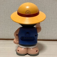 リズム時計工業　ワンピースモンキーDルフィおしゃべり目覚まし時計箱付き！の画像