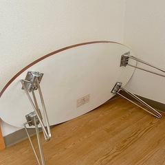 折りたたみ　ローテーブル　オーバル型の画像