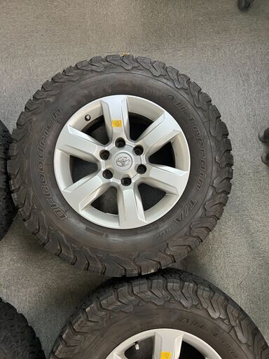 【T00015】 265/70R17　ランドクルーザープラド純正ホイール＆夏タイヤ4本セット（BFGOODRICH ALL-TERAIN）　