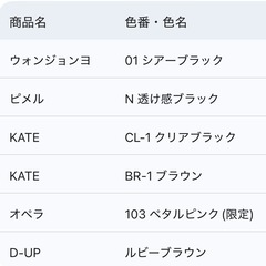 【人気色まとめ売り】ウォンジョンヨ・KATE・D-UP オペラマスカラ6本セット　限定色含むの画像