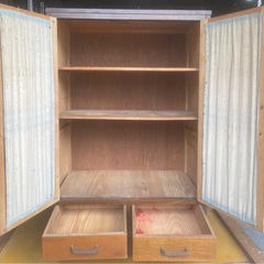 昭和レトロ 食器棚 アンティーク家具  高さ約93cmの画像