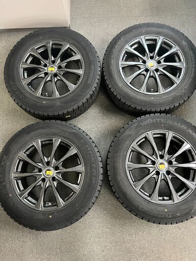 【T00021】 225/65R17　RAV4　AIRNOVA17インチホイール＆スタッドレスタイヤ4本セット（ダンロップ　ウィンターマックス02）　
