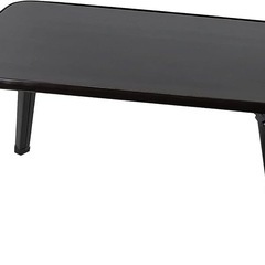 パール金属 ちゃぶ台 限定 ブラック 幅60cm×奥行40cm×高さ29.5cm ローテーブル 折りたたみ 木目調 表面UV加工 BLKP 黒 N-8337の画像