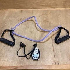 レッグマジック　運動器具　エクササイズ　タイマー&チューブトレーニングセットの画像