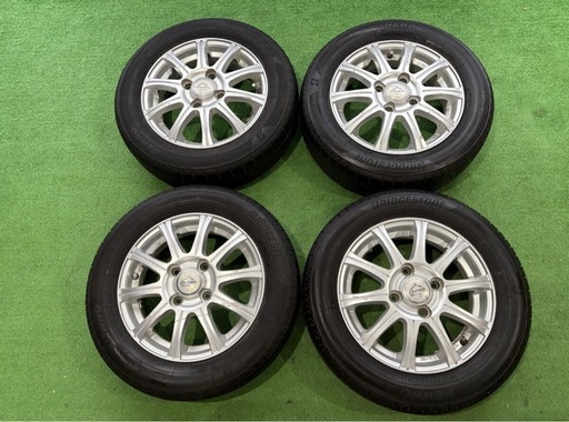受付終了 軽自動車 13インチ アルミホイール タイヤ付 4本セット 155/65R13 2023年製