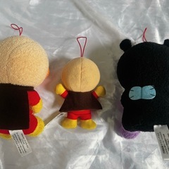 3個セット アンパンマン バイキング ぬいぐるみ ストラップ付きの画像