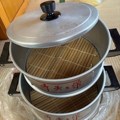 （まとめ対象）蒸し器2段　中古の画像
