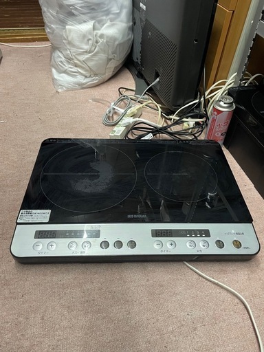 アイリスオーヤマ　2口IHコンロ　IHK-W12-B
