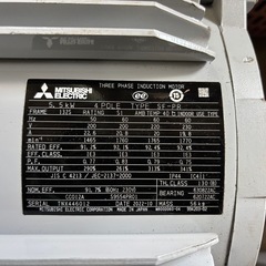  三菱電機　モーター　MOTOR 4 POLE　SF- PR 5.5 KW の画像