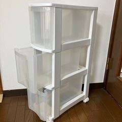 プラスチック　3段収納ケース　の画像