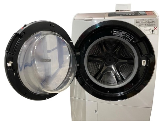 【決まりました】【⭐️全額返金保証⭐️】 ★HITACHI 日立電気洗濯乾燥機 左開き BD-T6001L 2017年製 ボルトあり