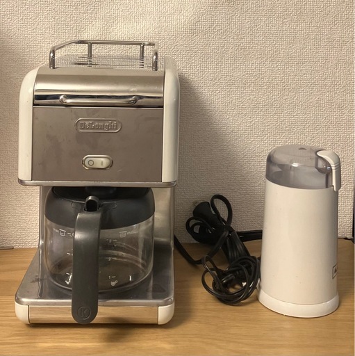デロンギ コーヒーメーカー kmix＋メリタ電動コーヒーミル
