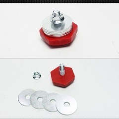 ハイエース レジアスエース 200系100系 2WDバンプリバウンドストップローダウン フロント リアバンプリ バウンド ストップ1型 2型3型4型hiace 薄型バンプリバウンド ストップ プレート付の画像