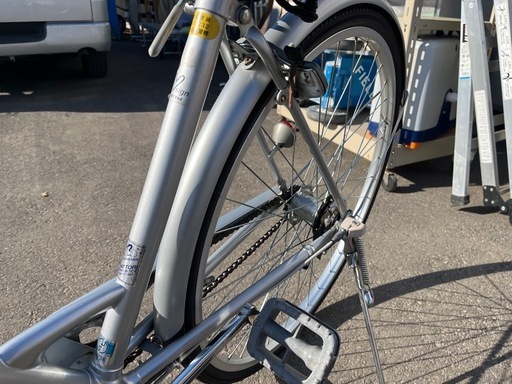 (DX) 通勤•通学に！Miyata ミヤタ自転車 Sign シティサイクル 27インチ 内装３段変速 シルバー系 中古品 ③