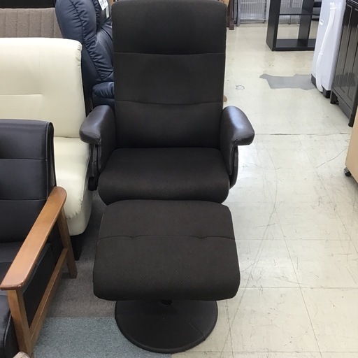オットマン付きパーソナルチェア　ブラウン