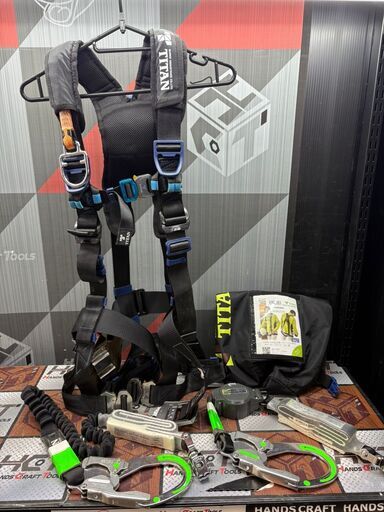 【中古】タイタン TITAN 型番不明 フルハーネス ランヤード付き Mサイズ【ハンズクラフト佐賀】