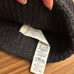 #COACH#コーチ#ニット帽#ダークグレー#美品の画像