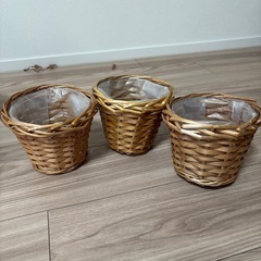 鉢カバー　マクラメハンガー　フェイクグリーンセットの画像