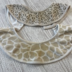 アニマル柄 スタイ 2枚セット（ボタンタイプ）の画像