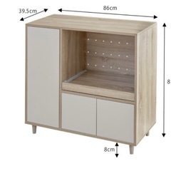 【美品】食器棚　収納棚 レンジラック キッチンワゴンの画像