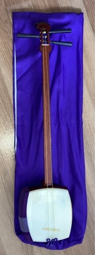 ジャンク品　初心者おすすめ　津軽三味線　太棹　正寸　合皮　花梨　胴掛け　糸付属