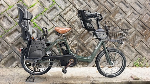パナソニック製チャイルドシート付き電動自転車13.2ahバッテリー