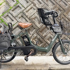 パナソニック製チャイルドシート付き電動自転車13.2ahバッテリーの画像