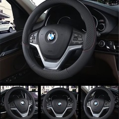 【新品未使用】車用ハンドルカバー ブラック 38cmの画像