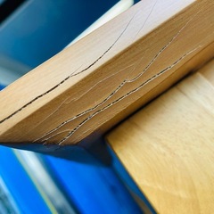 ニトリ　グレイス　スリムデスク　引出し付　天然木　汚れ有りの画像