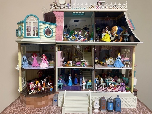 ディズニードールハウス 完成品 フルセット カスタム多数 ライト点灯 美品