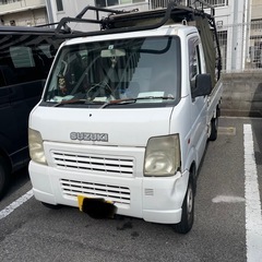 ハードカーゴ　5MT 幌車　キャンピングカー　キッチンカー　軽トラ　スズキ　キャリイ　車検残り5ヶ月　走行距離7万の画像