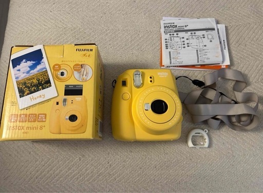 富士フイルム チェキ インスタックス ミニ 8 イエロー 純正ストラップ付(1台