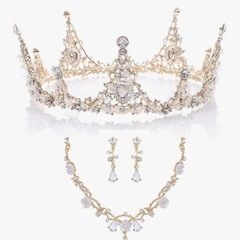 クラウンティアラ・ネックレス・イヤリング3点セットの画像