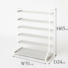 山崎実業 tower ミニカー＆レールトイラック ホワイト トミカ プラレール収納の画像