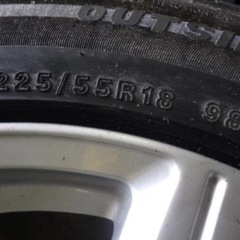 デリカd5  ノーマルタイヤ　アルミホイール付き　4本セットの画像