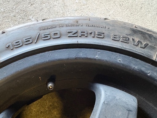 ドリ車に WORK 15×6.5J 4H100PCD+38 KENDA 195/50ZR15 2本 ドリケツドリフト スイフトロードスターなどに