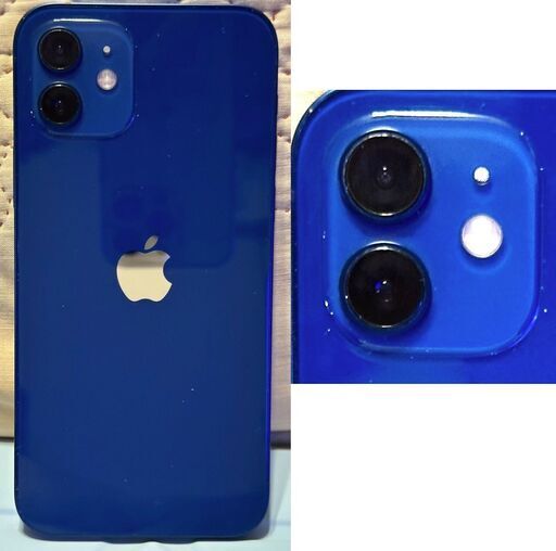 美品iPhone12 Blue／SIMフリー／64GB／バッテリー87％／ネットワーク利用制限[◯]