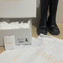 【美品】Chloé レインブーツ 黒 付属品完備 の画像