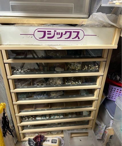 2個セット　フジックス ミシン糸ケース 店舗　什器 昭和レトロ 古い　ハンドメイド　パーツ入れ　